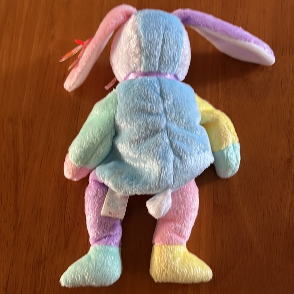 Ty Multicolor Pastel Stuffed Bunny - Picture 4 of 4